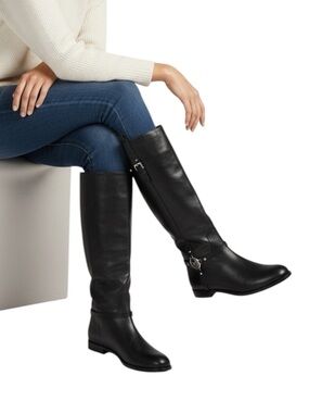 COACH Mulan Leather Riding Boots in Classic Black Size 7 — CLOSET STAPLE!!!